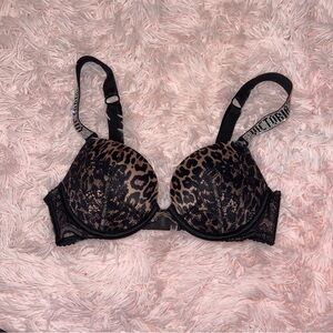 Leopard Print Lace Bra